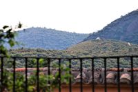 Vistas de la Ermita desde La Fuente Gorda. Detrás de ella, oculto por el Cerro del Durazno, se encuentra el Boquerón del Estena.