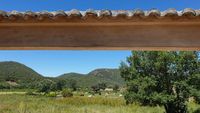 Vistas del Parque Nacional, con la ermita y el Boquerón detrás, desde la puerta del patio de la casa rural La Fuente Gorda.