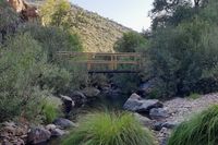 Puente sobre el río Estena a mitad de la ruta del Boquerón, en verano. Con lluvias intensas el agua suele sobrepasarlo. Puente sobre el río Estena a mitad de la ruta del Boquerón, en verano. Con lluvias intensas el agua suele sobrepasarlo.